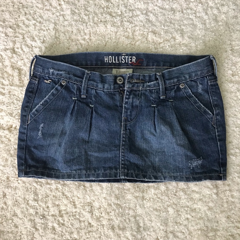Hollister Distressed Denim Mini Skirt